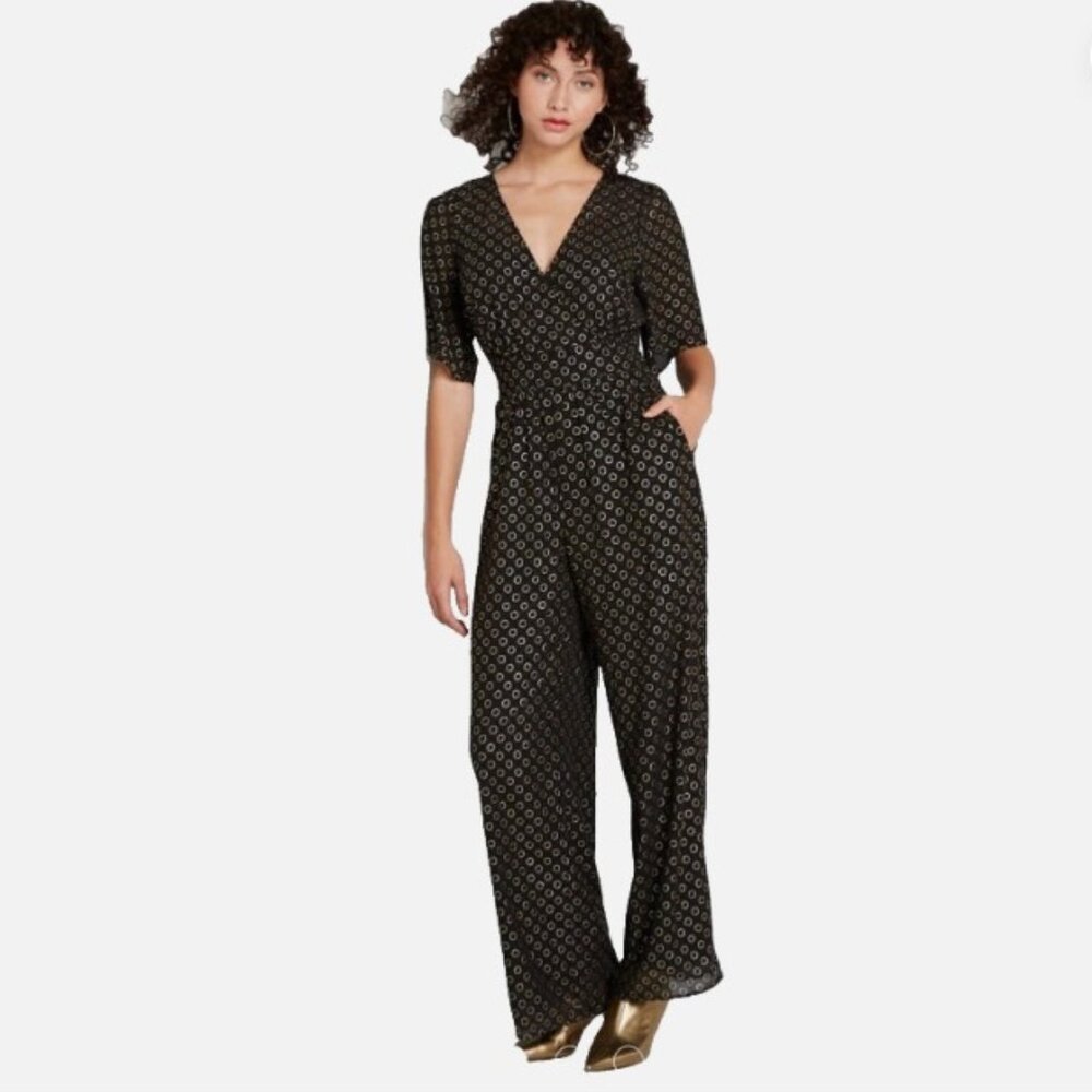 ModCloth Size 1X Luxe at Me Metallic Jumpsuit - Picture 2 of 15